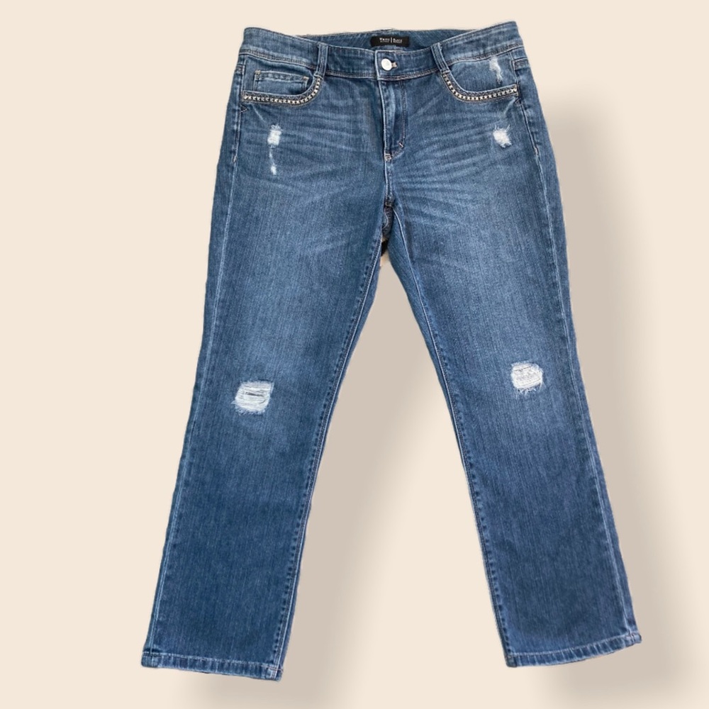 WHBM Studded Blanc Jeans